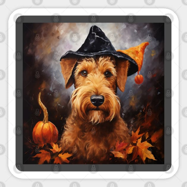 Puppy Welsh Terrier Halloween Sticker by NatashaCuteShop